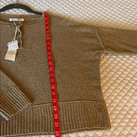 Workshop Republic Clothing Brown Crew Neck Sweater - Picture 7 of 7